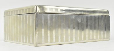 GEORGE VI WOODEN LINED SILVER PLATED CIGARETTE / TOBACCO BOX