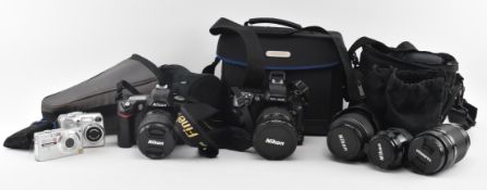 COLLECTION OF NIKON & FUJIFILM DIGITAL CAMERAS & LENSES