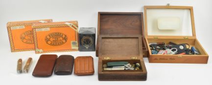 COLLECTION OF 20TH CENTURY CIGARS & TOBACCIANA RELATED ITEMS
