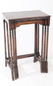 1920 EARLY 20TH CENTURY JACOBEAN REVIVAL OAK NEST OF TABLES
