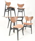 G-PLAN - LIBRENZA RANGE - MID CENTURY TOLA & EBONISED WOOD DINING TABLE WITH CHAIRS