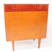 BRITISH MODERN DESIGN - MID CENTURY TEAK CHEST OF DRAWERS