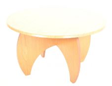 20TH CENTURY VINTAGE TEAK EFFECT ROUND ASTRO STYLE COFFEE TABLE