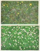 TWO F. J. TURTON (1946-2023) - OIL ON CANVAS FLORAL COMPOSITIONS