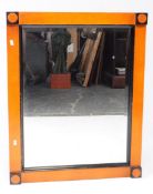 BIEDERMEIER MANNER WALNUT AND EBONISED OVERMANTEL MIRROR