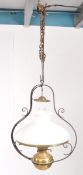 EARLY 20TH CENTURY HANGING CEILING OIL LAMP