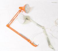 TWO RETRO LATE 20TH CENTURY WORK BENCH ANGLEPOISE LAMPS