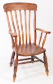 VICTORIAN 19TH CENTURY COUNTRY FARMHOUSE WINDSOR ARMCHAIR