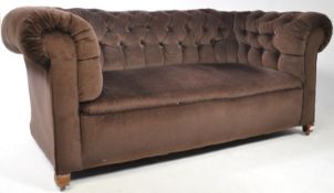 VICTORIAN 19TH CENTURY MAHOGANY CHESTERFIELD SOFA SETTEE