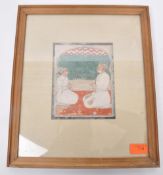 FRAMED AND GLAZED MOGHUL WATERCOLOUR ON PAPER