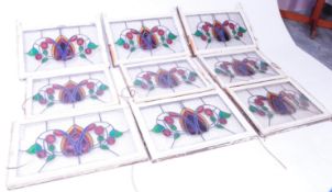 EARLY 20TH CENTURY ART NOUVEAU STAINED GLASS WINDOWS