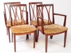 G-PLAN FURNITURE - FRESCO RANGE - SET OF FOUR TEAK DINING CHAIRS