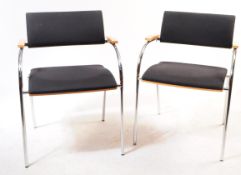PAIR OF MODERNIST SEDUS EASY CHAIRS / ARMCHAIRS