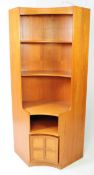 NATHAN FURNITURE - SQUARES PATTERN - MID CENTURY TEAK CORNER CABINET