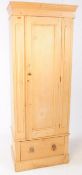 VICTORIAN 19TH CENTURY PINE SINGLE SENTRY BOX WARDROBE
