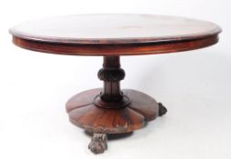 WILLIAM IVII ROSEWOOD CIRCULAR TILT TOP BREAKFAST LOO TABLE