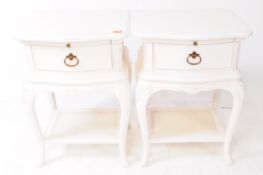 WILLIS & GAMBIER - ETIENNE - PAINTED BEDSIDE TABLES