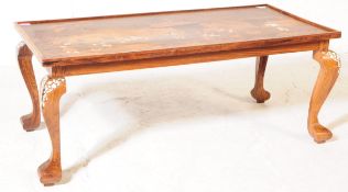 20TH CENTURY INDIAN BONE INLAID COFFEE TABLE