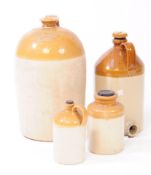 COLLECTION OF VINTAGE 20TH CENTURY STONEWARE FLAGONS