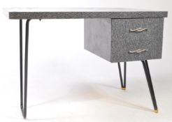 BRITISH MODERN DESIGN - 20TH CENTURY FORMICA WRITING TABLE DESK
