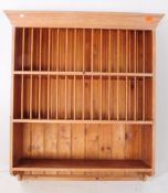 COUNTRY PINE 19TH CENTURY REVIVAL PINE PLATE WALL RACK