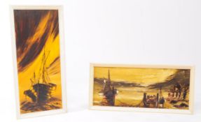 BRITISH MODERN SCHOOL - TWO 20TH CENTURY MARITIME PAINTINGS