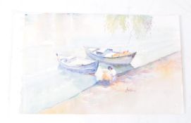 MATT BRUCE (1915 - 2000) - 20TH CENTURY WATERCOLOUR ON CARD PAINTING