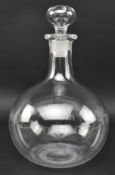MAX GREGER AND CO., CARLOWITZ - VICTORIAN GLASS ENGRAVED DECANTER