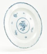 BELIEVED EARLY WORCESTER BLUE & WHITE CERAMIC SERVING PLATTER