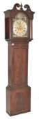 19TH CENTURY FLAME MAHOGANY EIGHT DAY LONGCASE CLOCK