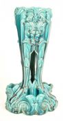 BRETBY, ENGLAND - 19TH CENTURY MAJOLICA GLAZE CERAMIC FLOOR PLANT STAND