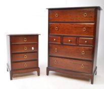 STAG FURNITURE - MINSTREL PATTERN TWO MID CENTURY CHEST OF DRAWERS