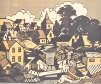 KENN BURROWS - VILLAGE - 1975 LIMITED EDITION SCREENPRINT