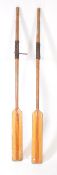 PAIR OF VINTAGE 20TH CENTURY SPANISH WOODEN ROWING OARS