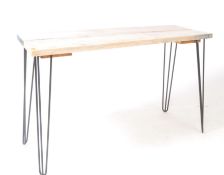 BRITISH MODERN DESIGN - CONTEMPORARY WOODEN PLANK CONSOLE / HALL TABLE