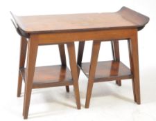MID CENTURY CZECH WALNUT & BENTWOOD NEST OF TABLES