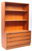 SCANDINAVIAN MID CENTURY TEAK BOOKCASE CABINET