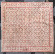 CONTEMPORARY LARGE CREAM & RED FLOOR CARPET RUG