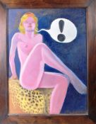 2000 ACRYLIC PAINTING ON BOARD OF A NUDE WOMAN