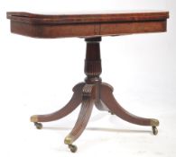 19TH CENTURY GEORGE III MAHOGANY CARD GAMES TABLE