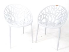 TOP NOTCH - PAIR OF VINTAGE 20TH CENTURY BIRD'S NEST CHAIRS
