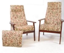 PARKER KNOLL - PK 1067-70 - A PAIR OF MID CENTURY ARMCHAIRS