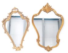 TWO VINTAGE 20TH CENTURY GILT FLORENTINE STYLE WALL MIRRORS