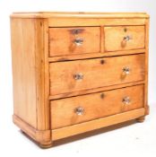 VICTORIAN 19TH CENTURY COTTAGE PINE CHEST OF DRAWERS
