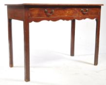 19TH CENTURY GEORGE III MAHOGANY HALL SIDE WRITING TABLE