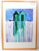 2004 ACRYLIC PAINTING OF A HOUSE IN A FIELD