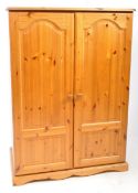 CONTEMPORARY FARMHOUSE PINE DOUBLE DOOR WARDROBE