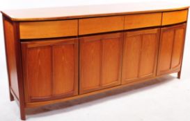 NATHAN FURNITURE - MID CENTURY TEAK BOW FRONT SIDEBOARD CREDENZA