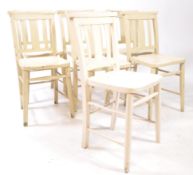 VICTORIAN 19TH CENTURY PAINTED BEECH WOOD CHAPEL CHAIRS