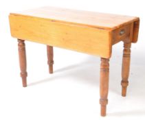 19TH CENTURY VICTORIAN KITCHEN COUNTRY PINE DROP LEAF TABLE